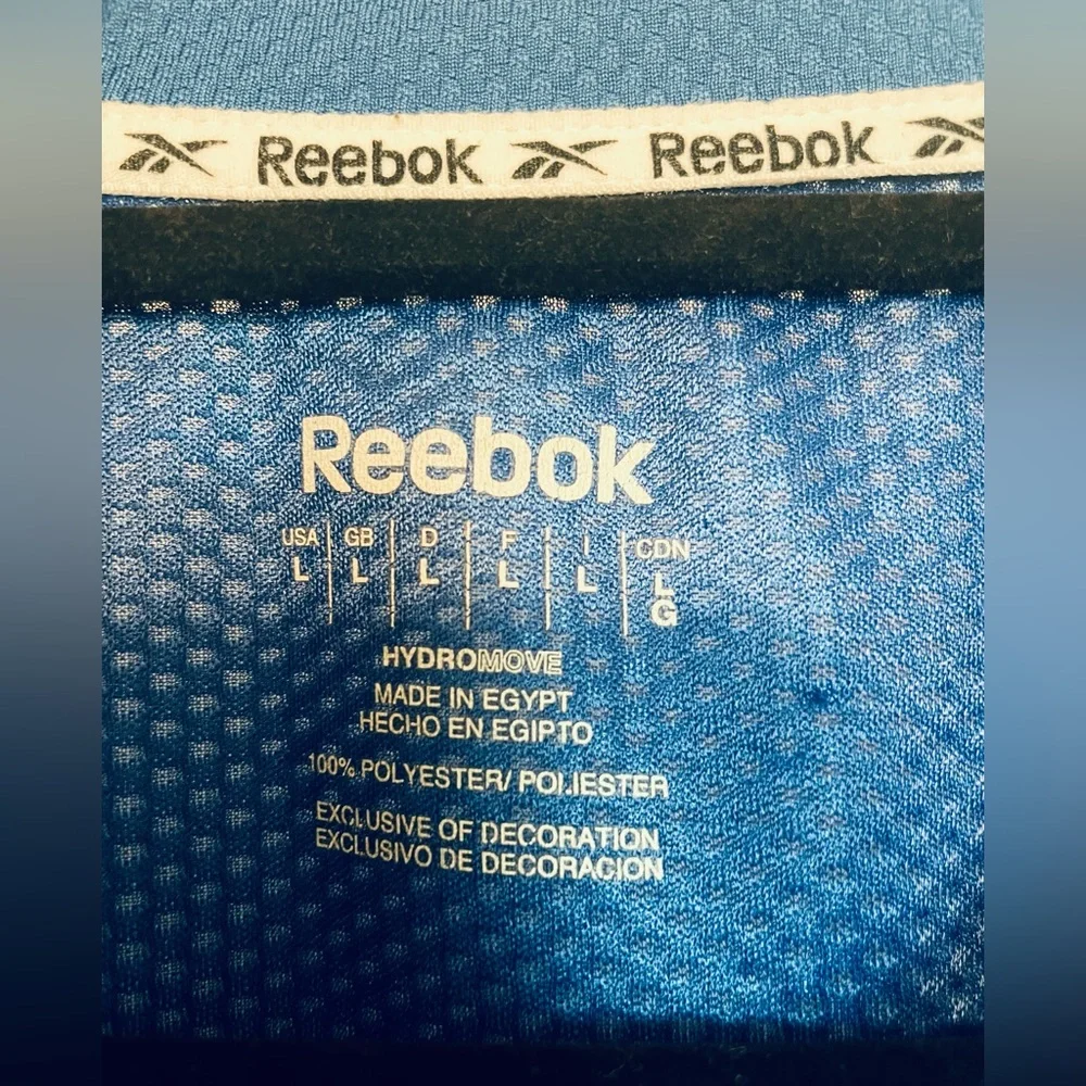 Mens Reebok Royal Blue, Hydromove Shirt, size Large - Picture 4 of 4